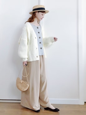「PULL&BEAR（プルアンドベア）のアイテム（バッグ）」を使った、喵喵小桃さん（レディース・160cm）の春コーディネート