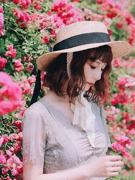「日系休闲」｜「アイテム（その他）」を使った、喵喵小桃さん（レディース・160cm）の夏コーディネート