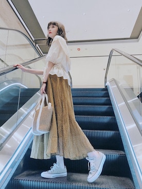 「日系极简」｜「アイテム（その他）」を使った、喵喵小桃さん（レディース・160cm）の夏コーディネート
