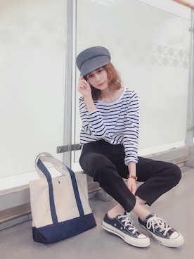 「日系极简」｜「アイテム（その他）」を使った、喵喵小桃さん（レディース・160cm）の夏コーディネート