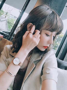 「日系极简」｜「アイテム（その他）」を使った、喵喵小桃さん（レディース・160cm）の夏コーディネート