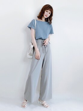 「日系极简」｜「アイテム（その他）」を使った、喵喵小桃さん（レディース・160cm）の夏コーディネート