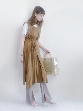 「日系极简」｜「アイテム（その他）」を使った、喵喵小桃さん（レディース・160cm）の夏コーディネート