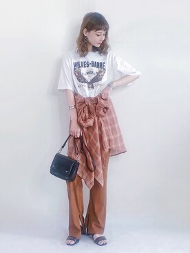 「盐系风格」｜「アイテム（その他）」を使った、喵喵小桃さん（レディース・160cm）の夏コーディネート