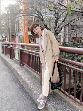 「日系极简」｜「アイテム（その他）」を使った、喵喵小桃さん（レディース・160cm）の秋コーディネート