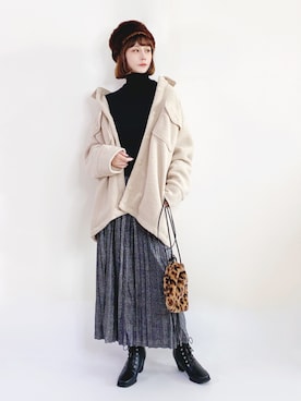 喵喵小桃さん（レディース・160cm）の冬コーディネート