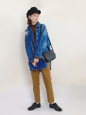 「基础款」｜「アイテム（その他）」を使った、喵喵小桃さん（レディース・160cm）の春コーディネート