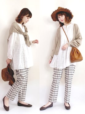 喵喵小桃さん（レディース・160cm）の春コーディネート