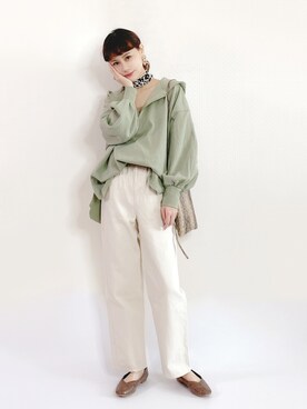 「nice claup」｜「アイテム（その他）」を使った、喵喵小桃さん（レディース・160cm）の春コーディネート