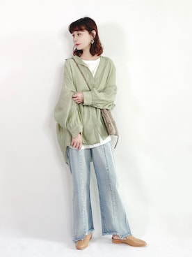 「w closet」｜「アイテム（その他）」を使った、喵喵小桃さん（レディース・160cm）の春コーディネート