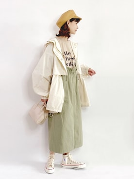 「w closet」｜「アイテム（その他）」を使った、喵喵小桃さん（レディース・160cm）の春コーディネート
