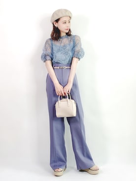 「le reve vaniller（ル レーヴ ヴァニレ）のアイテム」を使った、喵喵小桃さん（レディース・160cm）の夏コーディネート