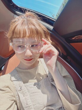「休闲」｜「アイテム（オールインワン・サロペット）」を使った、喵喵小桃さん（レディース・160cm）の秋コーディネート
