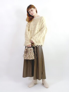 「冬」｜「アイテム（雑貨/ホビー）」を使った、喵喵小桃さん（レディース・160cm）の冬コーディネート