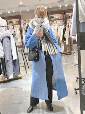 「休闲」｜「アイテム（その他アウター）」を使った、喵喵小桃さん（レディース・160cm）の冬コーディネート