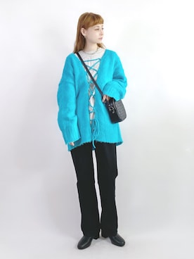 「PairPair（ペアペア）のアイテム（アクセサリー）」を使った、喵喵小桃さん（レディース・160cm）の冬コーディネート