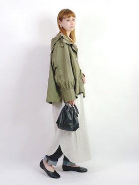 「休闲」｜「アイテム（その他シューズ）」を使った、喵喵小桃さん（レディース・160cm）の春コーディネート