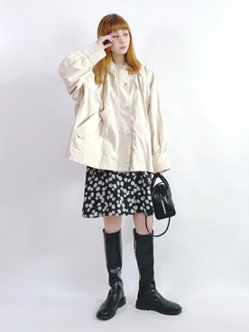 「休闲」｜「アイテム（その他）」を使った、喵喵小桃さん（レディース・160cm）の春コーディネート