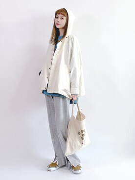 「休闲」｜「アイテム（その他）」を使った、喵喵小桃さん（レディース・160cm）の春コーディネート