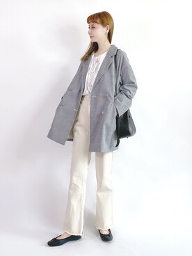 「休闲」｜「アイテム（その他）」を使った、喵喵小桃さん（レディース・160cm）の春コーディネート