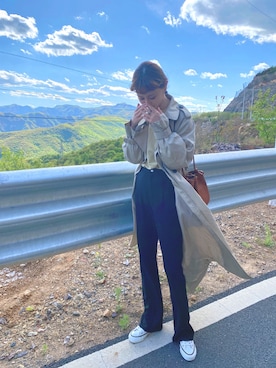 「休闲」｜「アイテム（その他）」を使った、喵喵小桃さん（レディース・160cm）の春コーディネート