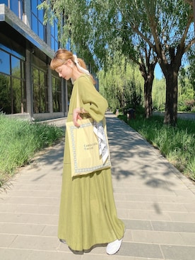 「休闲」｜「アイテム（雑貨/ホビー）」を使った、喵喵小桃さん（レディース・160cm）の夏コーディネート