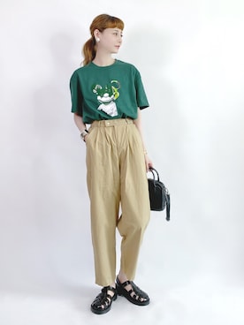 「休闲」｜「アイテム（雑貨/ホビー）」を使った、喵喵小桃さん（レディース・160cm）の夏コーディネート