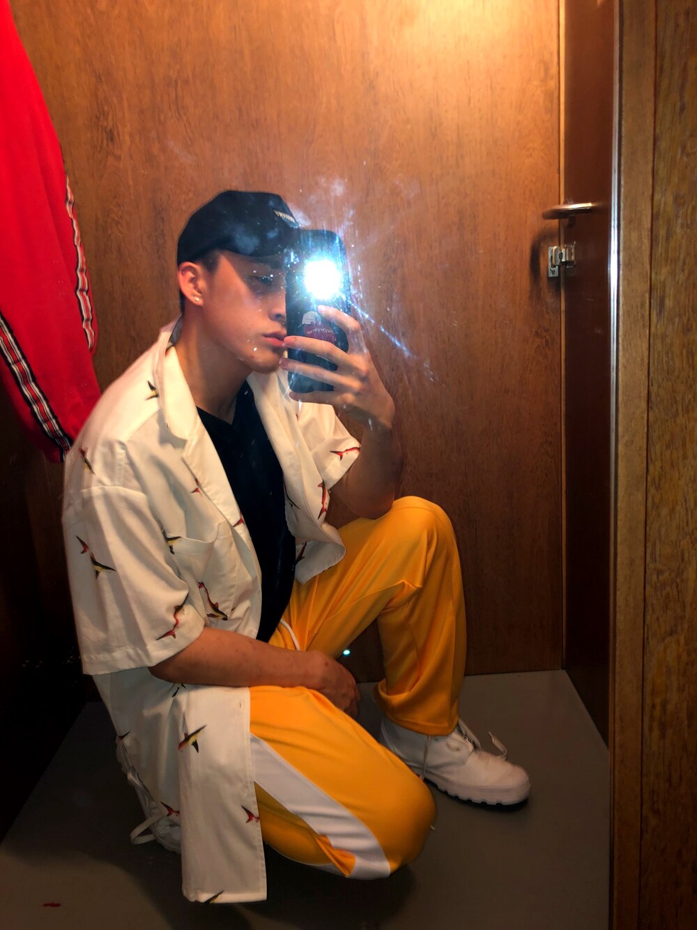「vintage、summer style」｜「ALANDのアイテム（その他パンツ、オレンジ系）」を使った、JasonCoolさん（メンズ・170cm）の春コーディネートの1枚目の写真