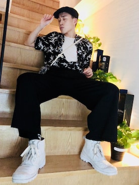「PULL&BEAR（プルアンドベア）のアイテム（シャツ/ブラウス）」を使った、JasonCoolさん（メンズ・172cm）の秋コーディネート
