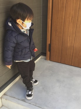 「babygap」｜「アイテム（ダウンジャケット/コート）」を使った、maiさん（キッズ・90cm）の冬コーディネート