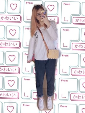 「通勤穿搭」｜「アイテム（パーカー）」を使った、Peach🍑さん（レディース・170cm）の秋コーディネート