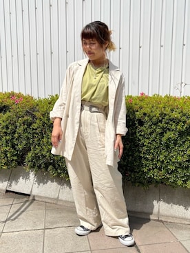 「SPINNS（スピンズ）のアイテム（テーラードジャケット）」を使った、ぽむまるさん（レディース・150cm）の春コーディネート