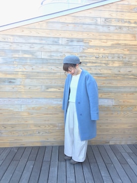 「koe（コエ）のアイテム（ノーカラージャケット）」を使った、harusan:)さん（レディース・152cm）の冬コーディネート