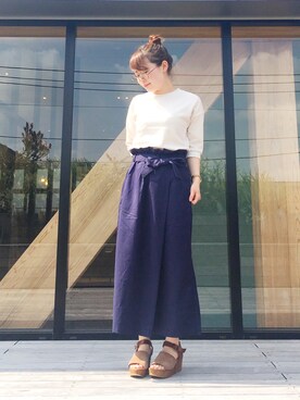 「ワッフル」｜「アイテム（アナログ腕時計）」を使った、harusan:)さん（レディース・152cm）の夏コーディネート