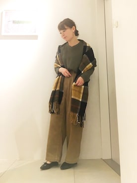 「アイテム（イヤリング）」を使った、harusan:)さん（レディース・152cm）の秋コーディネート