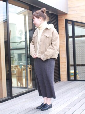 「koe（コエ）のアイテム（その他アウター）」を使った、harusan:)さん（レディース・152cm）の秋コーディネート