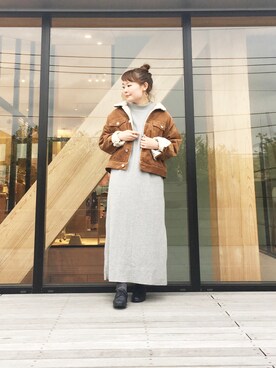 「koe（コエ）のアイテム（その他アウター）」を使った、harusan:)さん（レディース・152cm）の秋コーディネート