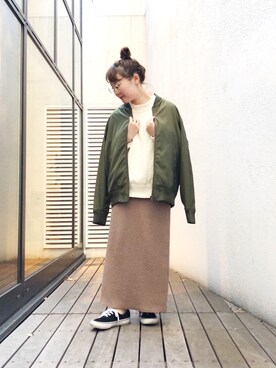 「koe（コエ）のアイテム（その他アウター）」を使った、harusan:)さん（レディース・152cm）の秋コーディネート