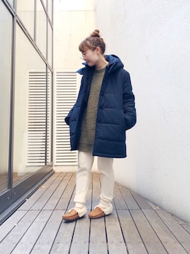 「レギンスコーデ」｜「アイテム（ジャケット/アウター）」を使った、harusan:)さん（レディース・152cm）の秋コーディネート