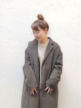 「koe（コエ）のアイテム（ダウンジャケット/コート）」を使った、harusan:)さん（レディース・152cm）の秋コーディネート