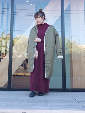 「koe（コエ）のアイテム（ムートンコート）」を使った、harusan:)さん（レディース・152cm）の秋コーディネート