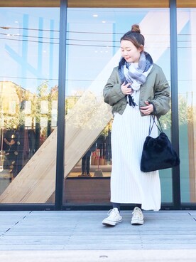 「koe（コエ）のアイテム（その他アウター）」を使った、harusan:)さん（レディース・152cm）の冬コーディネート