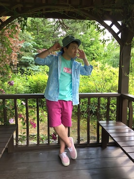 小林一寿さん（メンズ・164cm）の夏コーディネート