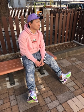 「7Union（セブンユニオン）のアイテム」を使った、小林一寿さん（メンズ・165cm）の春コーディネート