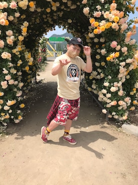 「JOEY FACTORY（ジョーイファクトリー）のアイテム」を使った、小林一寿さん（メンズ・165cm）の夏コーディネート