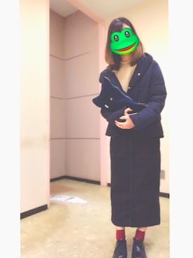 「Lee（リー）のアイテム（クラッチバッグ）」を使った、のちすけ🐸さん（レディース・163cm）の冬コーディネート