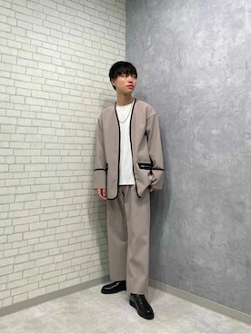 「セットアップコーデ」｜「アイテム（ブルゾン）」を使った、shogoさん（メンズ・175cm）の秋コーディネート