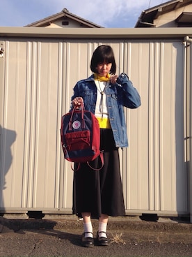 「FJALLRAVENKANKEN」｜アイリさん（レディース・166cm）の春コーディネート