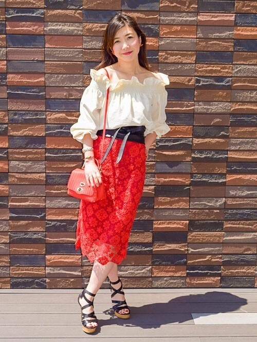望月 千聡 ユナイテッドアローズ 丸の内店 United Arrowsのスカートを使ったコーディネート Wear