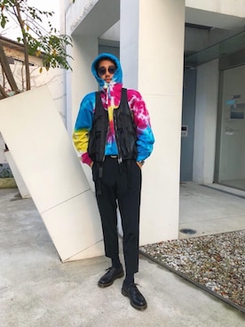 「FUTUR（フューチャー）のアイテム」を使った、中川 翔さん（メンズ・178cm）の冬コーディネート